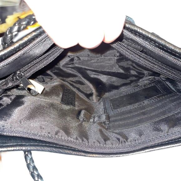 Western Black Crocodile Embossed Shoulder Handbag Purse - Picture 9 of 16